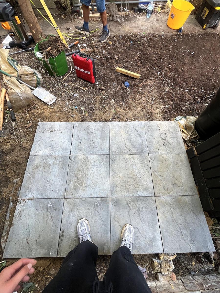 New slab base for the shed
