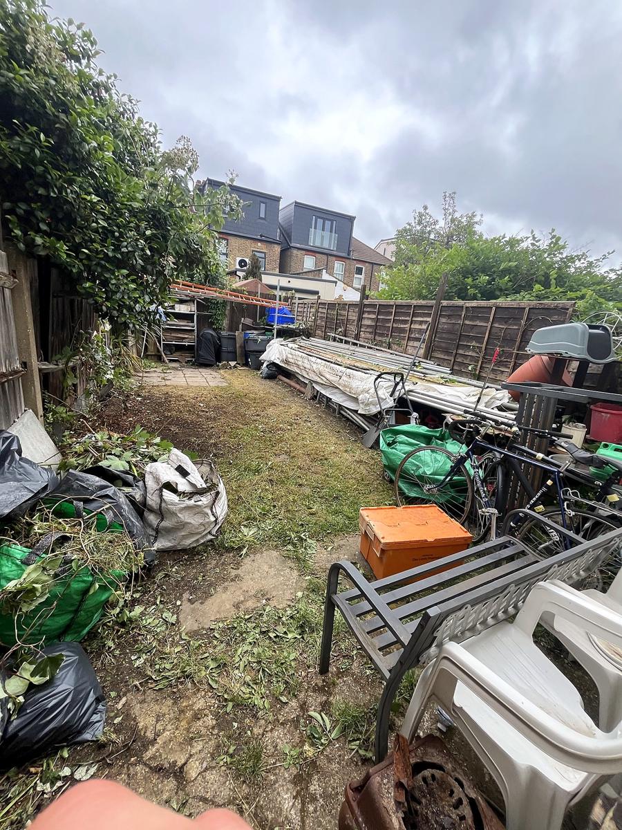 Long garden cleared and tidied